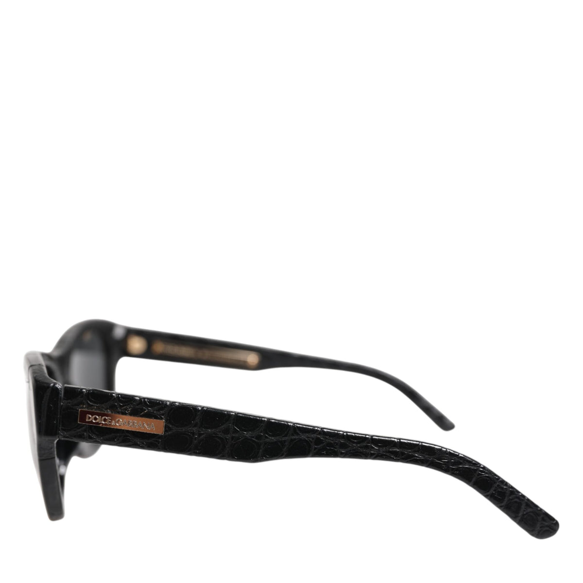 Dolce &amp; Gabbana Black Leather Frame DG4177 Tinted Lens Sunglasses