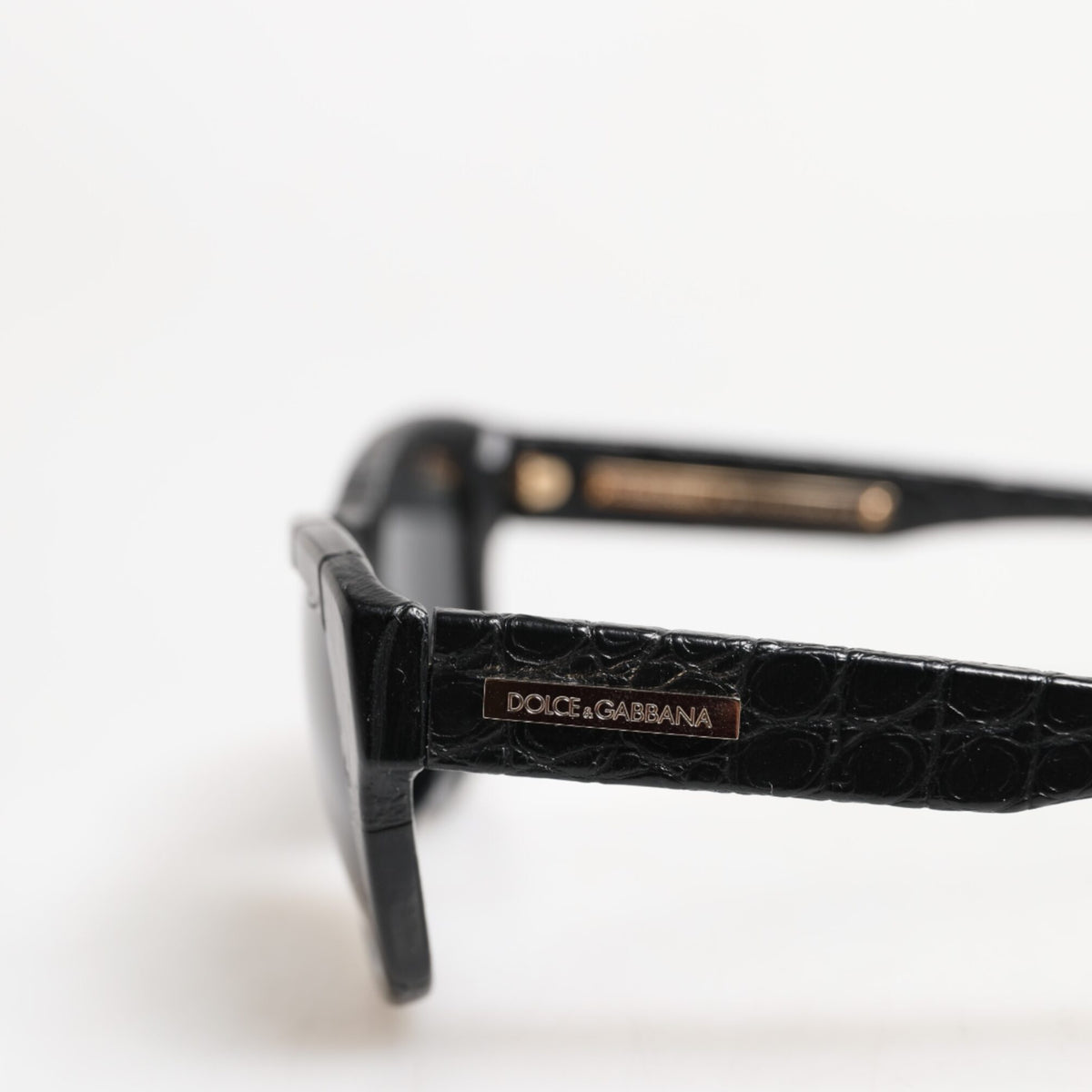 Dolce &amp; Gabbana Black Leather Frame DG4177 Tinted Lens Sunglasses