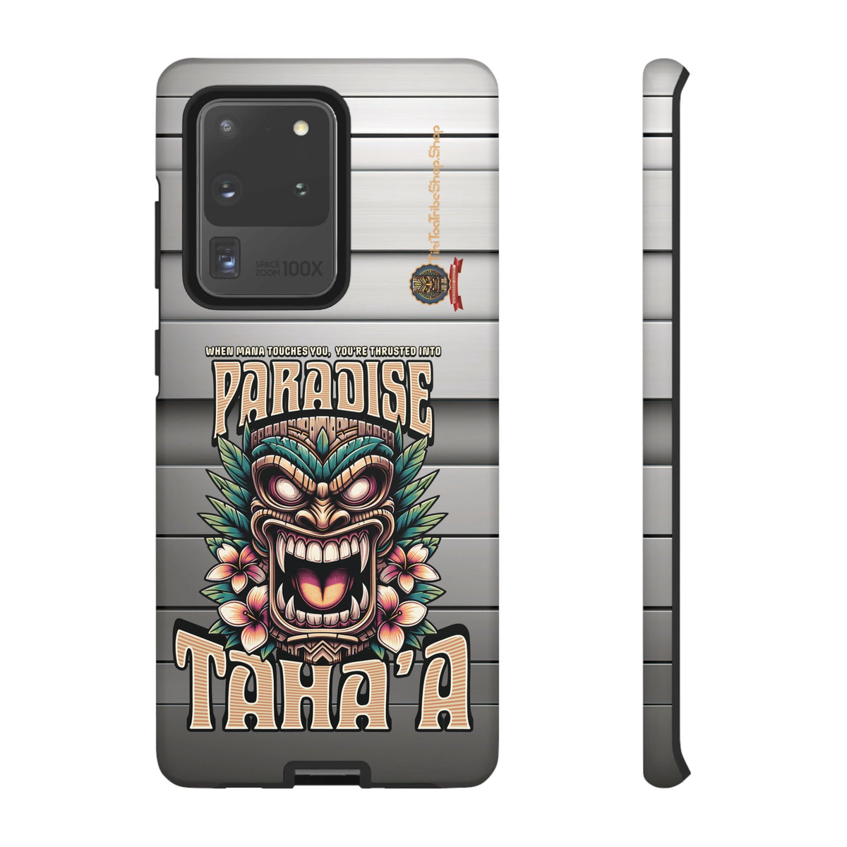 Tahaa – Coque Antichoc Premium « Tiki Féroce » | Design Tribal & Protection Maximale