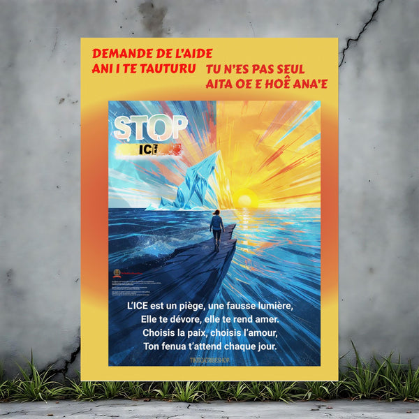 Posters Anti-ICE Polynésie – Affiches de Sensibilisation Contre la Drogue “Paruru i te ora – Brisons les chaînes de l’ICE”