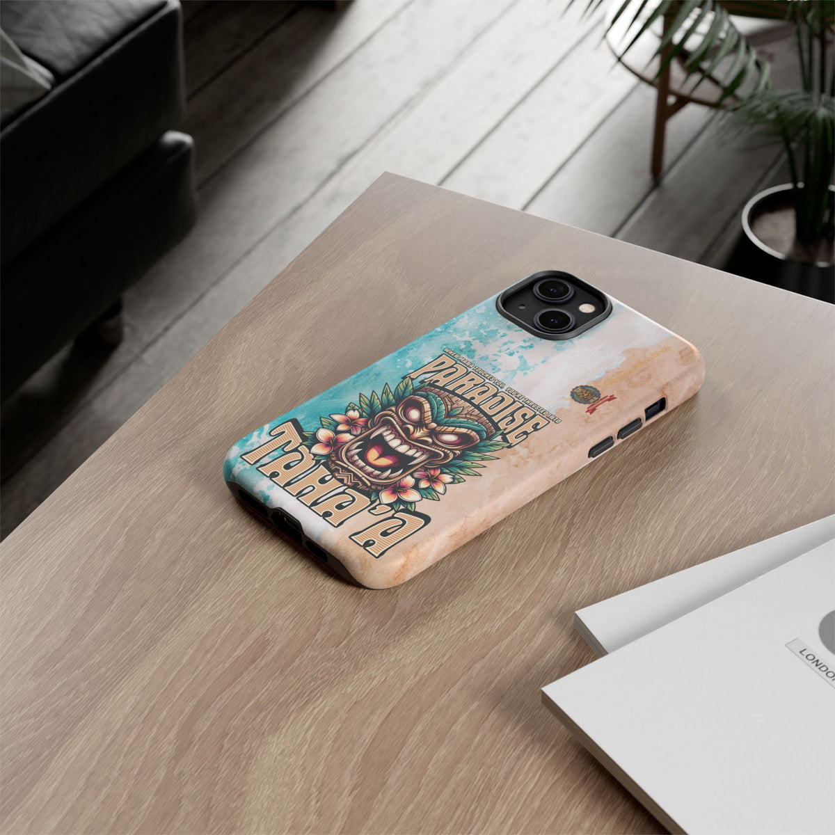 Tahaa – Coque Antichoc Premium « Tiki Féroce » | Design Tribal & Protection Maximale