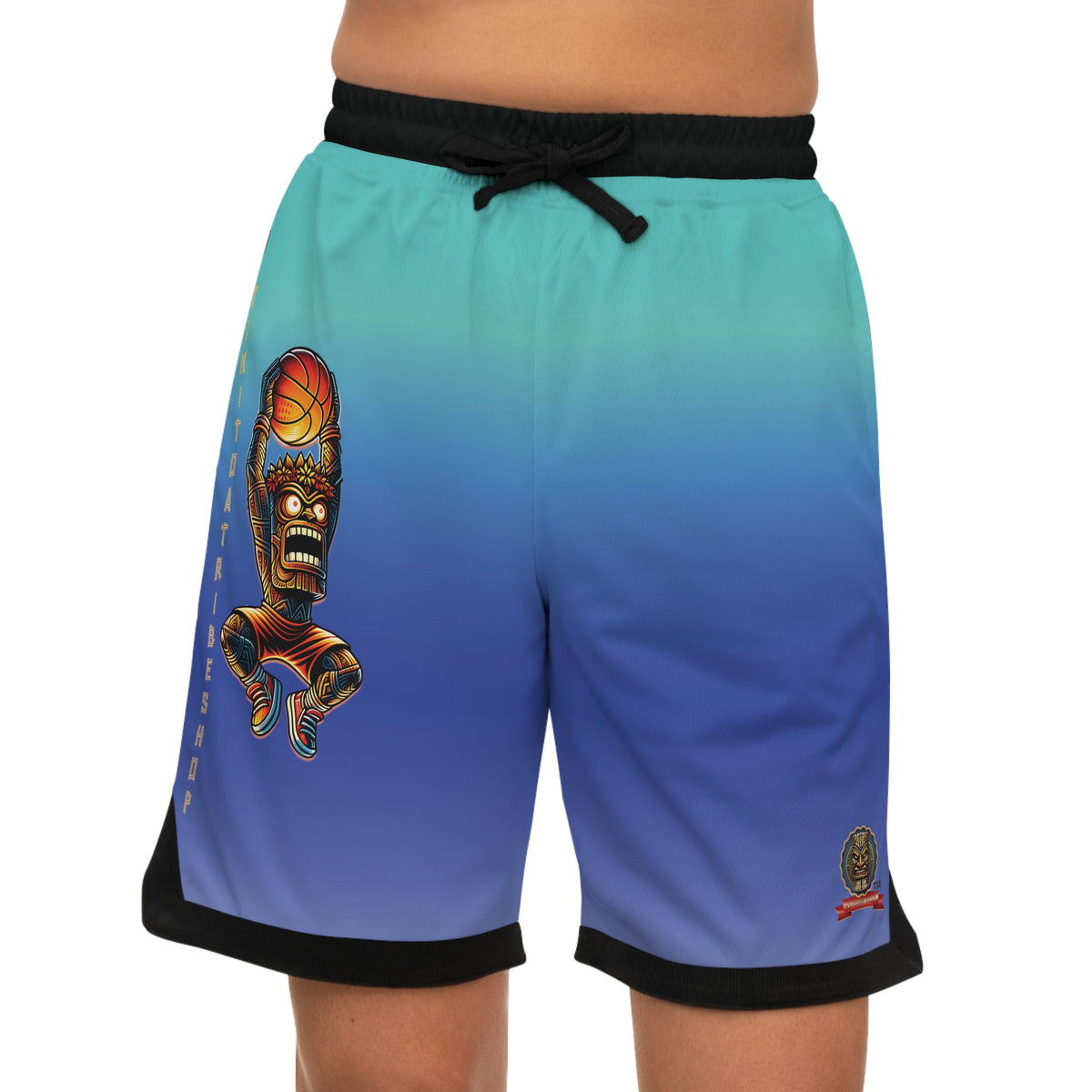 B-BALL SHORTS - Lagoon Blue Gradient &amp; Ocean Style