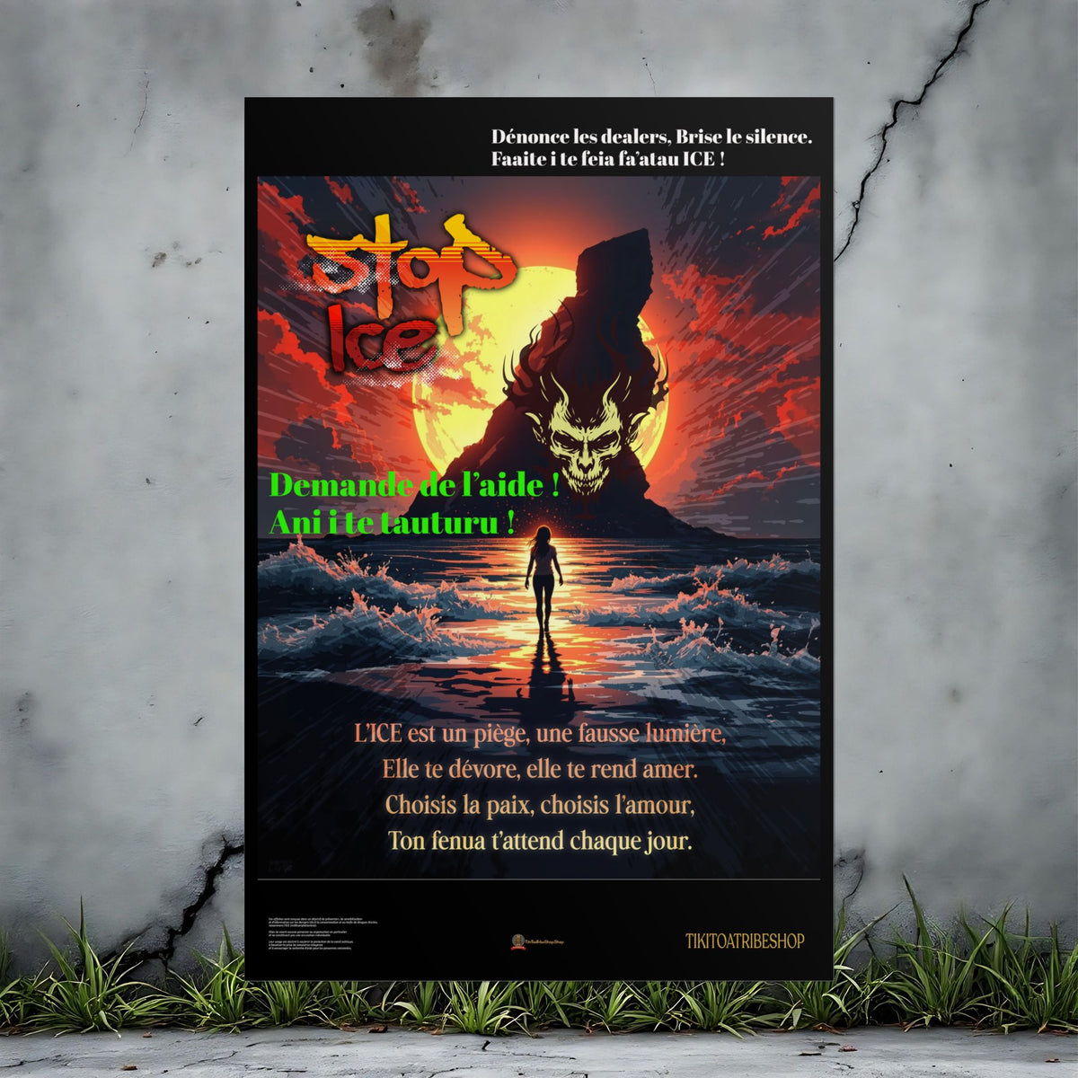 Posters Anti-ICE Polynésie – Affiches de Sensibilisation Contre la Drogue “Paruru i te ora – Brisons les chaînes de l’ICE”