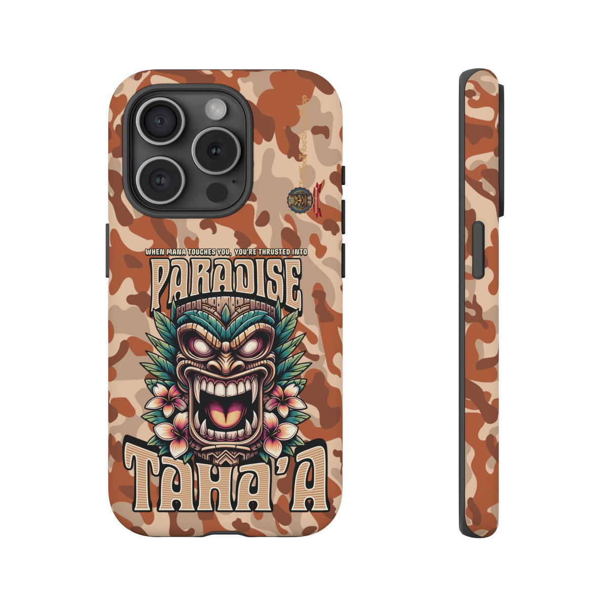 Tahaa – Coque Antichoc Premium « Tiki Féroce » | Design Tribal & Protection Maximale