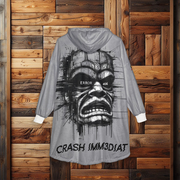 Tiki Glitch &amp; Error Hooded Fleece Blanket