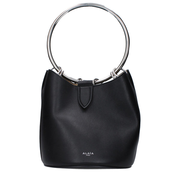 ALAÏA Sac Fourre-Tout en Cuir Noir – Accessoire de Luxe pour Femmes | Élégance Intemporelle