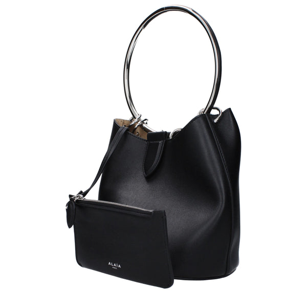 ALAÏA Sac Fourre-Tout en Cuir Noir – Accessoire de Luxe pour Femmes | Élégance Intemporelle