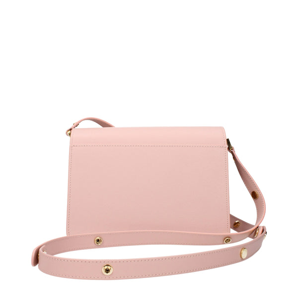 MARNI SAC TRUNK EN CUIR SAFFIANO ROSE POUDRÉ