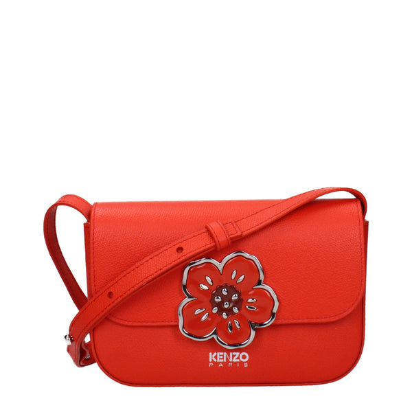 KENZO - Red Leather Shoulder Bag, Urban Elegance &amp; Bold Style