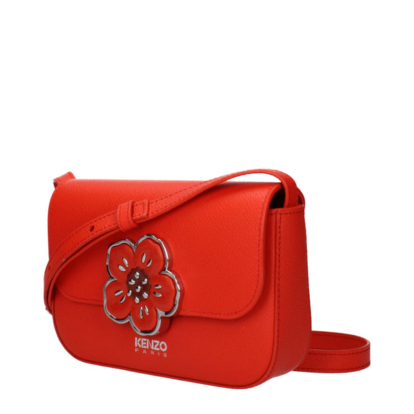KENZO - Red Leather Shoulder Bag, Urban Elegance &amp; Bold Style