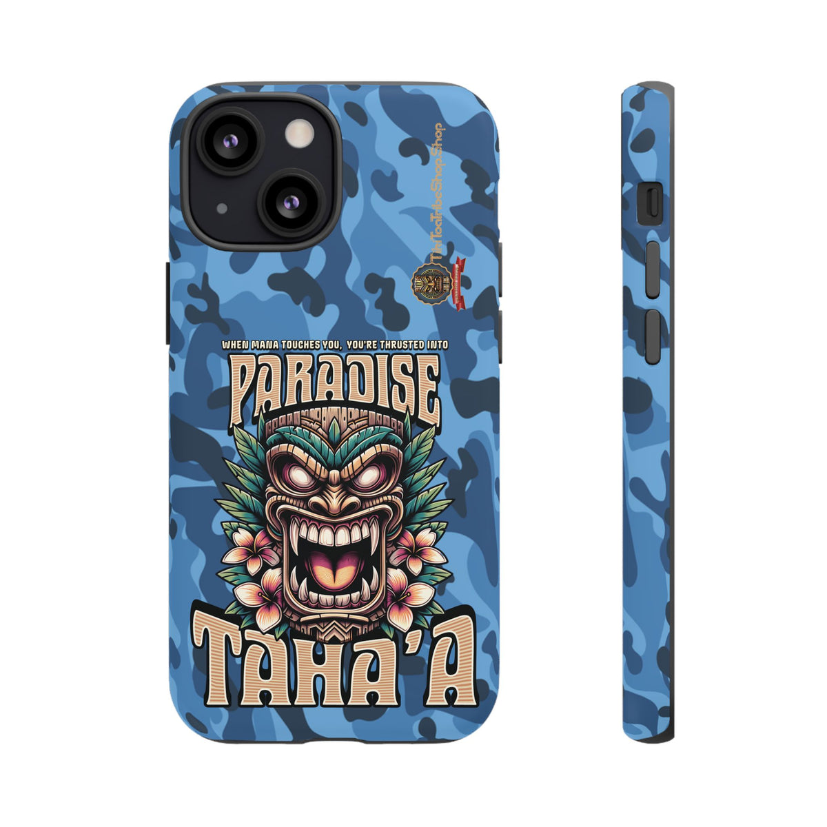 Tahaa – Coque Antichoc Premium « Tiki Féroce » | Design Tribal & Protection Maximale
