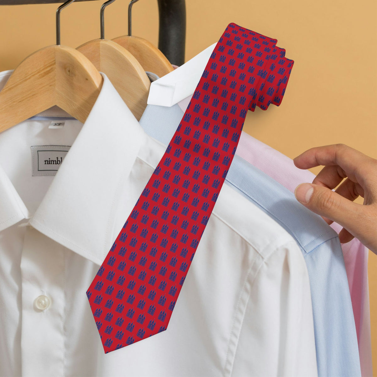 Temple &amp; Moroni Inspiration Tie 