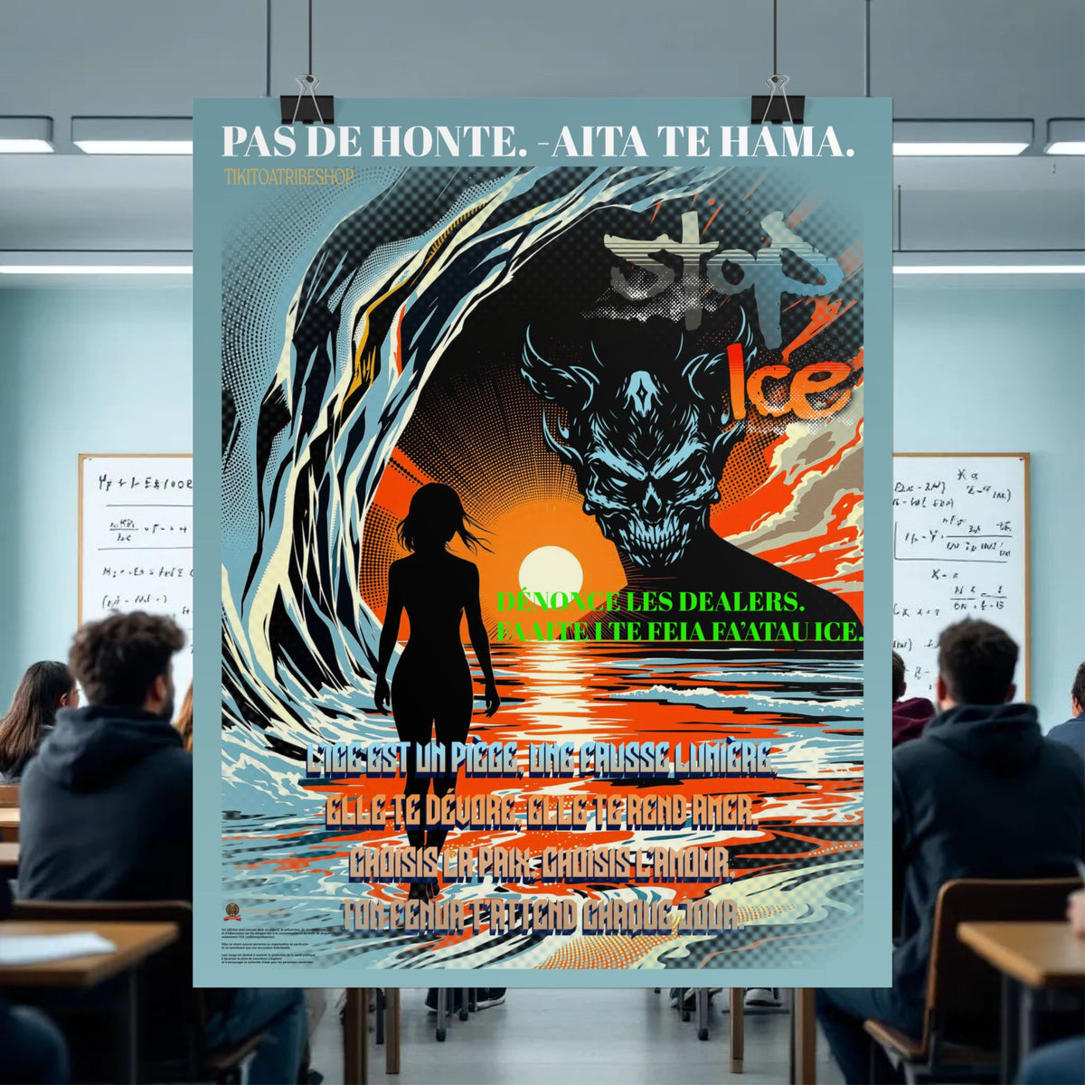 Posters Anti-ICE Polynésie – Affiches de Sensibilisation Contre la Drogue “Paruru i te ora – Brisons les chaînes de l’ICE”