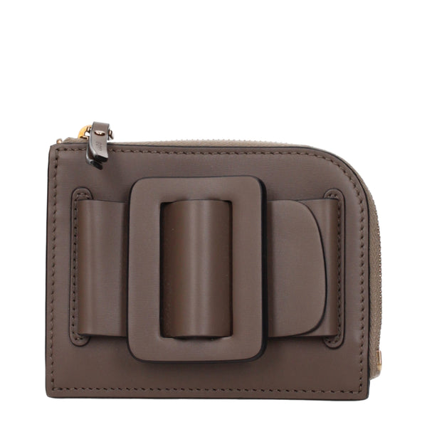 BOYY PORTE-CARTES COMPACT LUXE BRUN BOIS F83872
