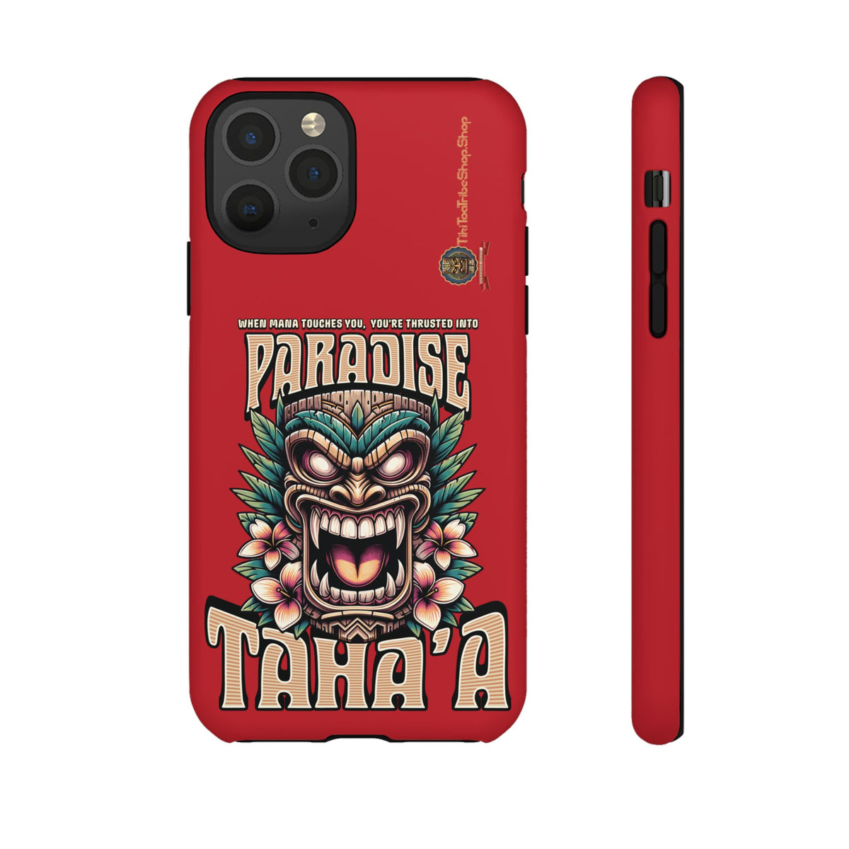 Tahaa – Coque Antichoc Premium « Tiki Féroce » | Design Tribal & Protection Maximale