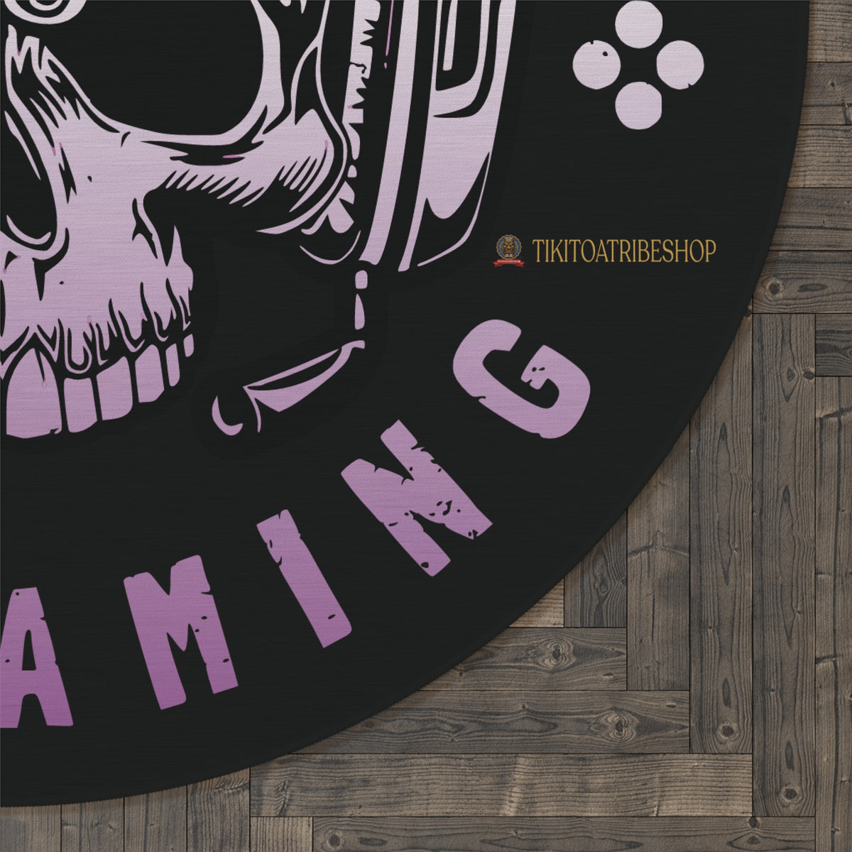 Tapis Rond, “Dark & Fab – Gameuse attitude"