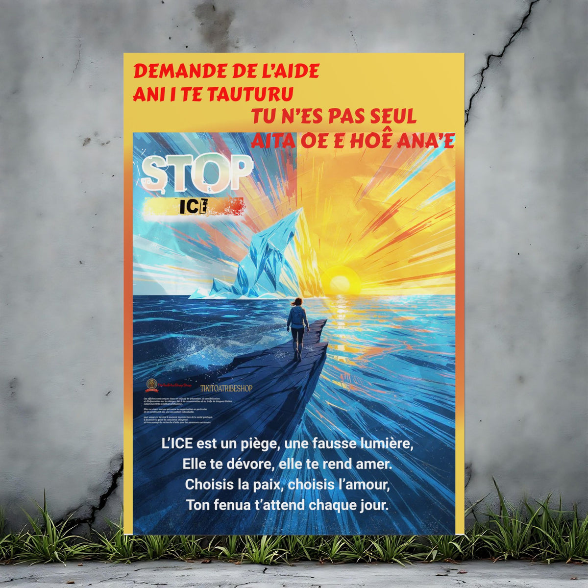 Posters Anti-ICE Polynésie – Affiches de Sensibilisation Contre la Drogue “Paruru i te ora – Brisons les chaînes de l’ICE”
