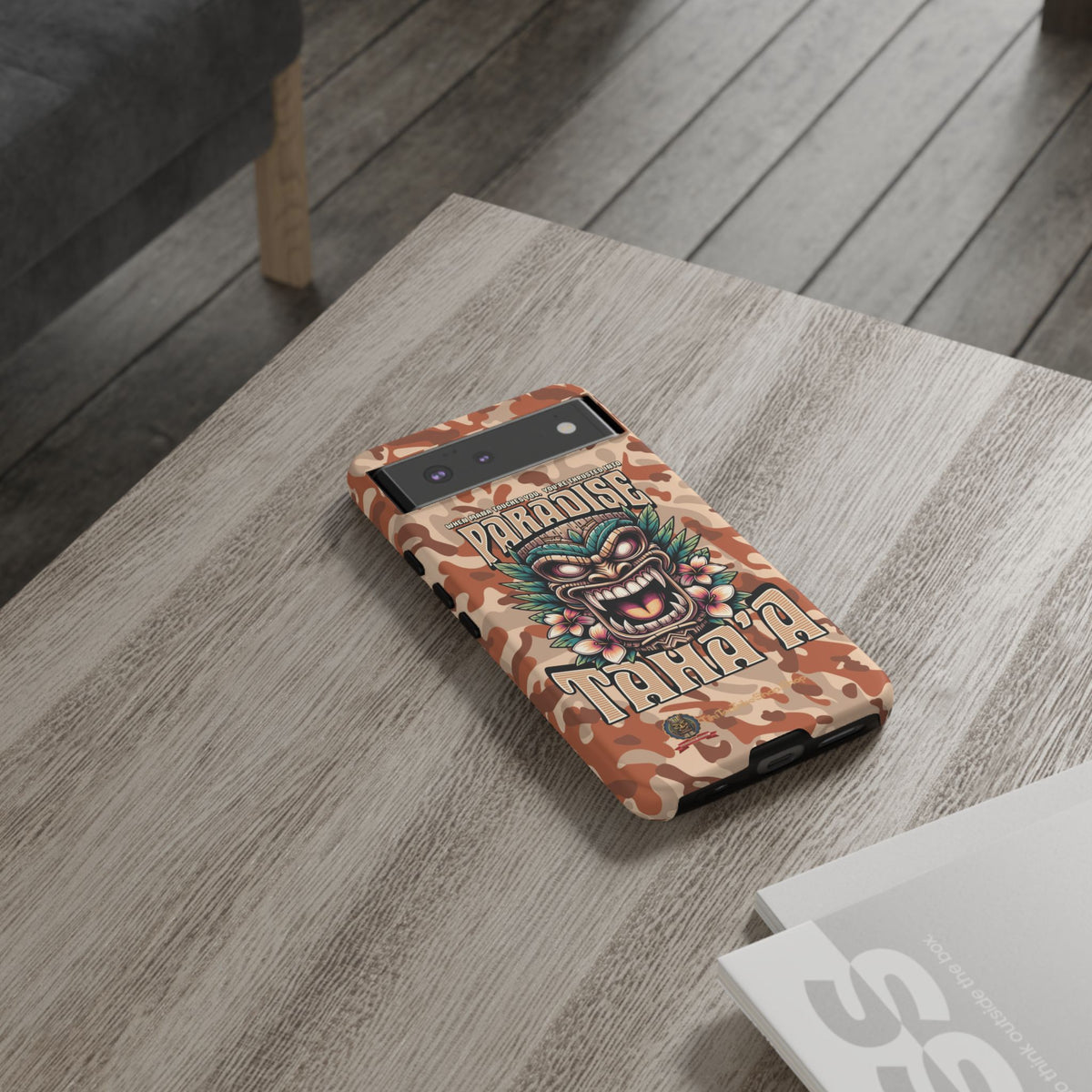 Tahaa – Coque Antichoc Premium « Tiki Féroce » | Design Tribal & Protection Maximale