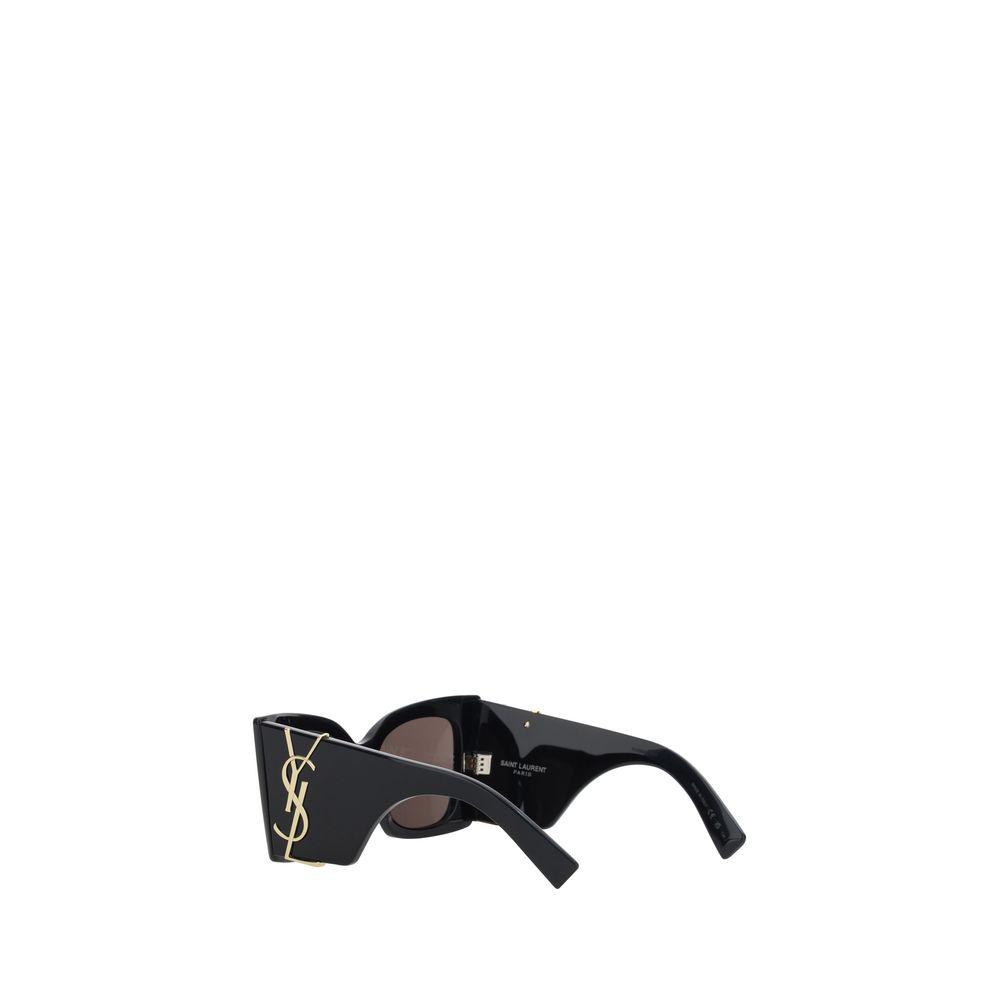SAINT LAURENT : Lunettes de Soleil Logo YSL Or