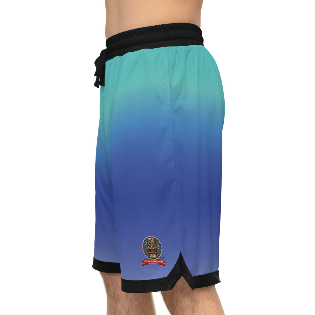B-BALL SHORTS - Lagoon Blue Gradient &amp; Ocean Style