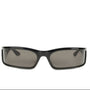 BALENCIAGA, Lunettes de Soleil Rectangulaires Noires "Sunset"