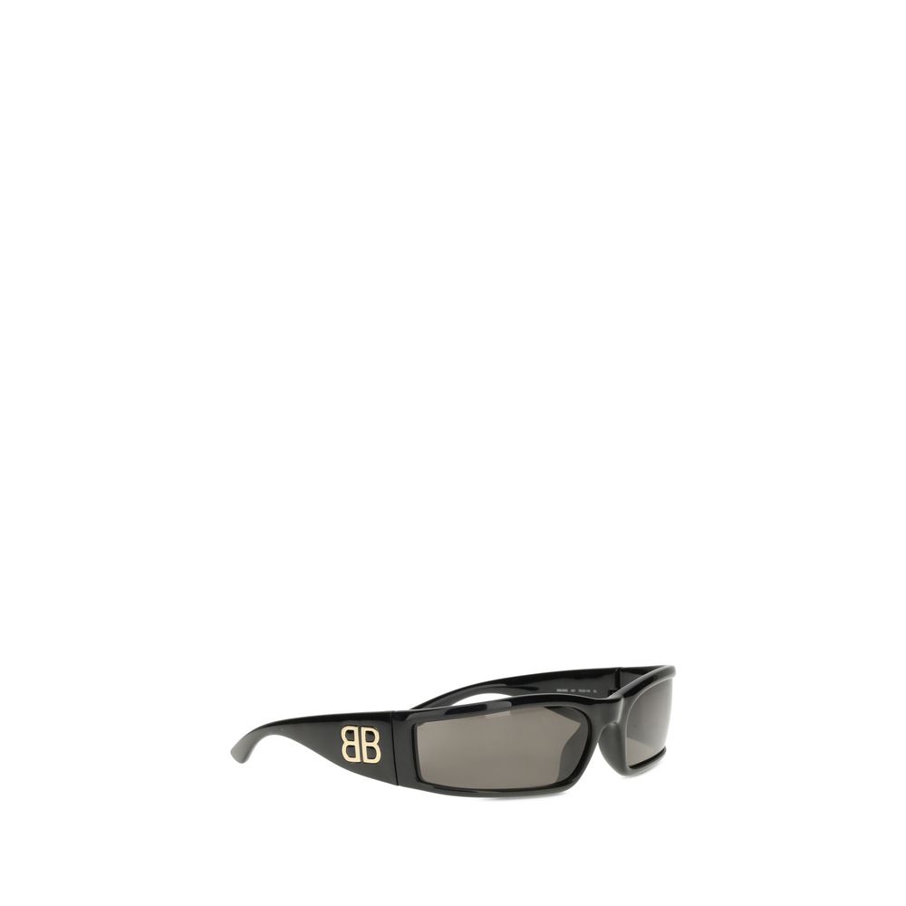 BALENCIAGA, Black Rectangular Sunglasses "Sunset"