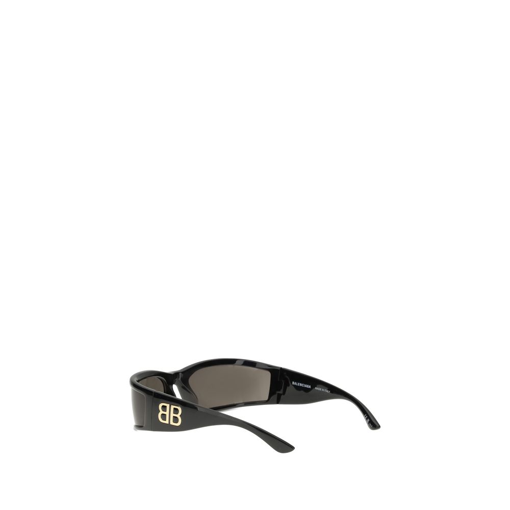 BALENCIAGA, Black Rectangular Sunglasses "Sunset"