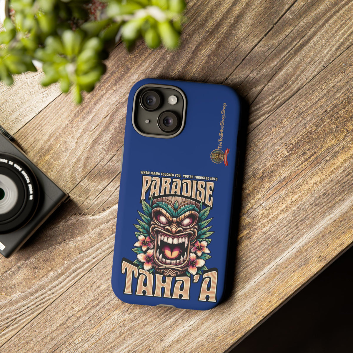 Tahaa – Coque Antichoc Premium « Tiki Féroce » | Design Tribal & Protection Maximale