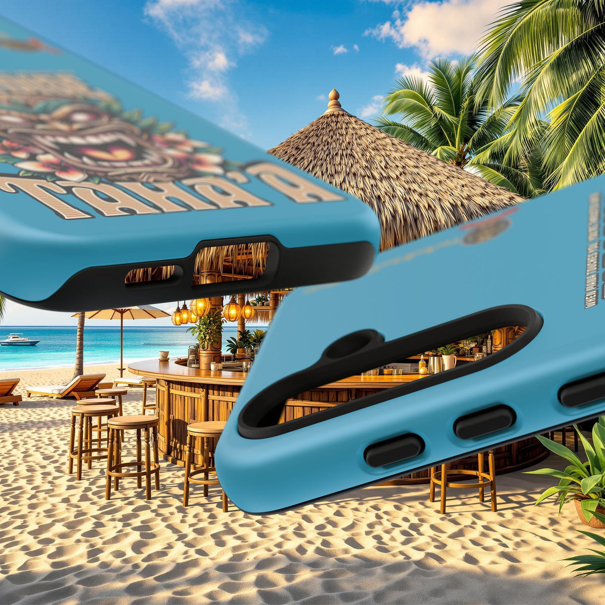Tahaa – Coque Antichoc Premium « Tiki Féroce » | Design Tribal & Protection Maximale