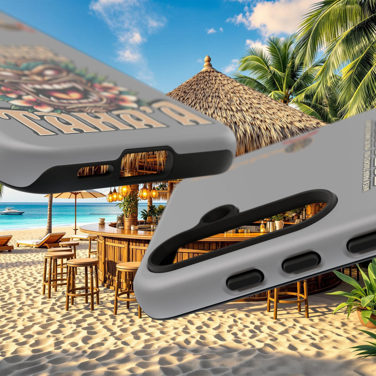 Tahaa – Coque Antichoc Premium « Tiki Féroce » | Design Tribal & Protection Maximale