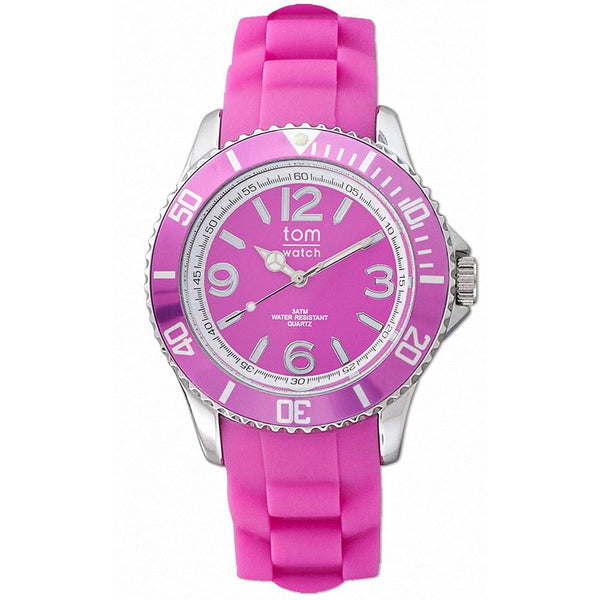 TOM WATCH Hot Pink Dial Sporty Style Watch