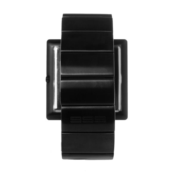 666BARCELONA Square Watch Black Steel Unique Design