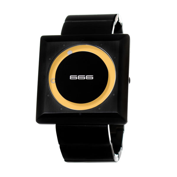 666BARCELONA Black Steel Watch Urban Elegance