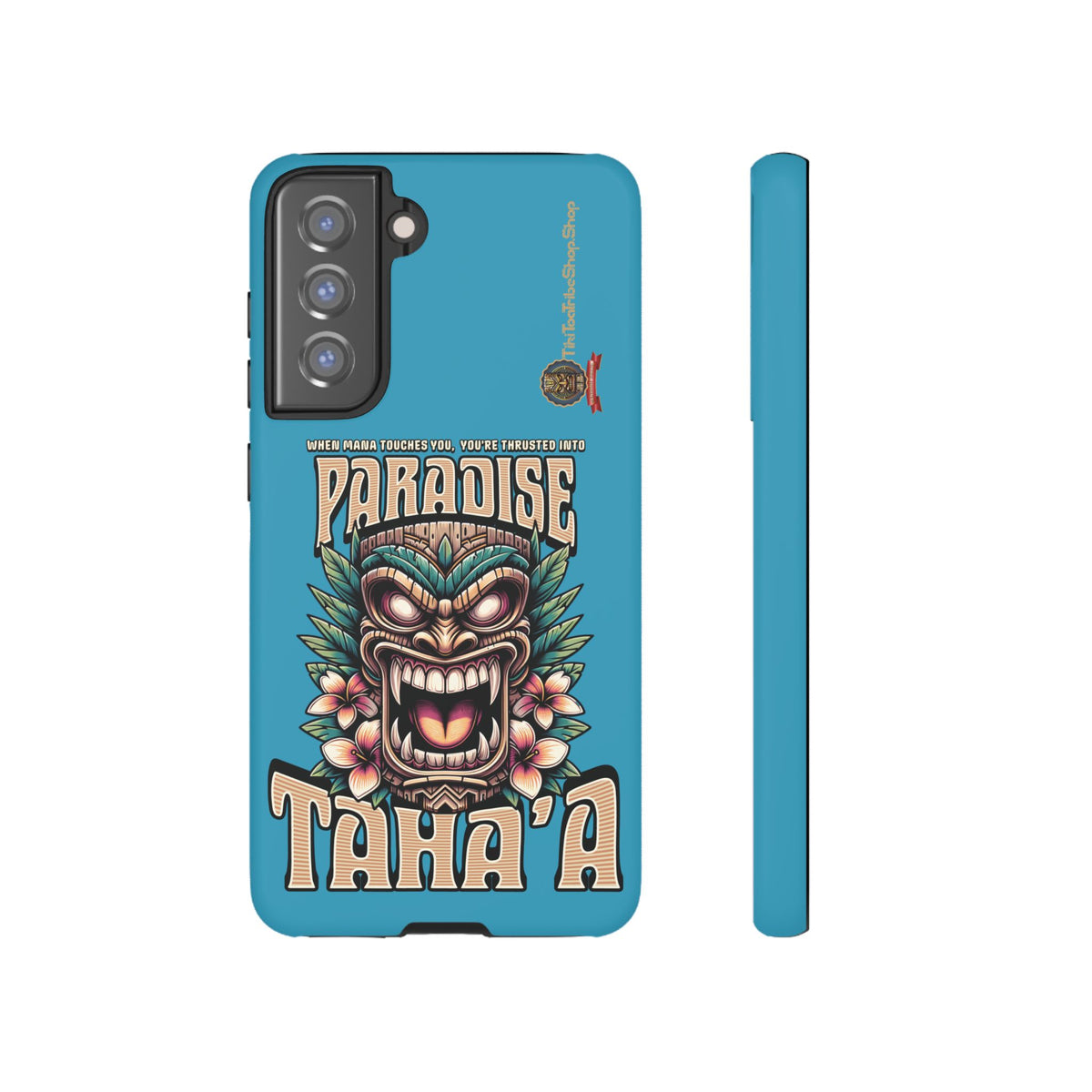 Tahaa – Coque Antichoc Premium « Tiki Féroce » | Design Tribal & Protection Maximale