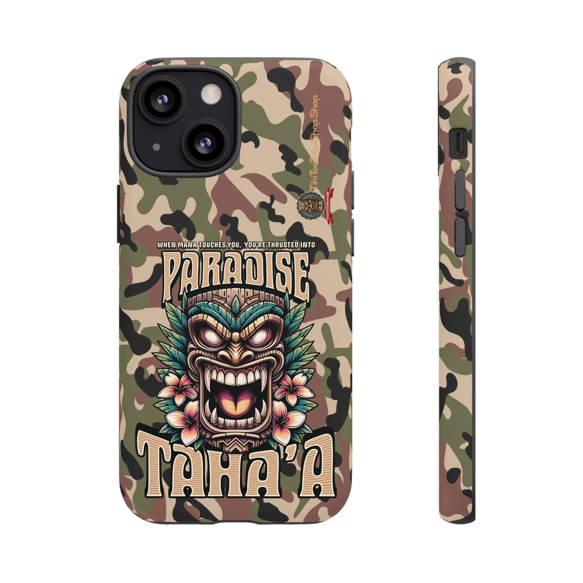 Tahaa – Coque Antichoc Premium « Tiki Féroce » | Design Tribal & Protection Maximale