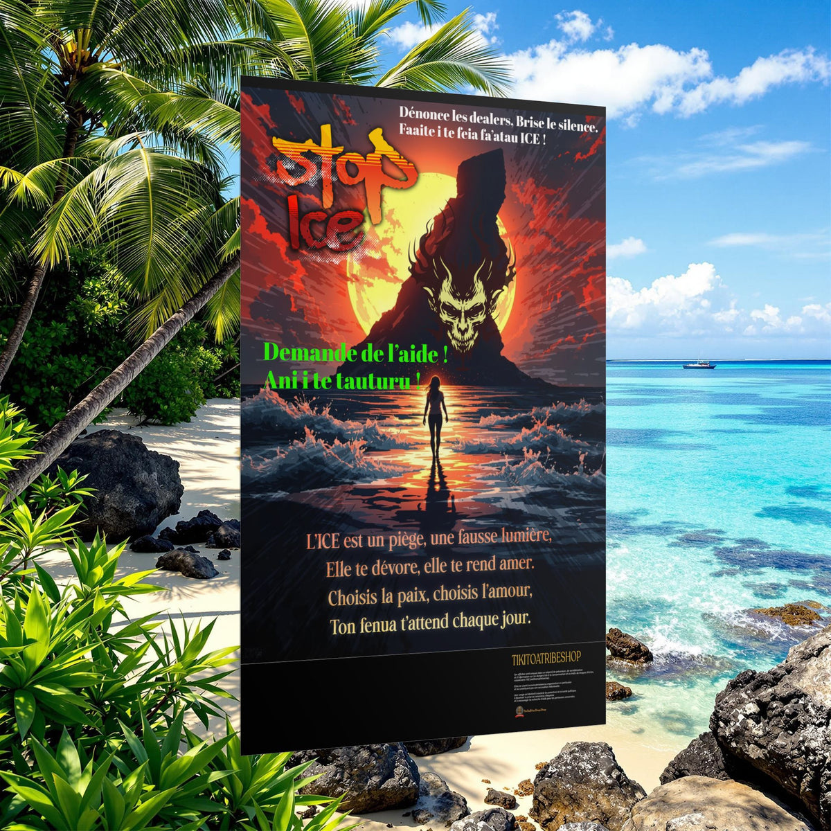 Posters Anti-ICE Polynésie – Affiches de Sensibilisation Contre la Drogue “Paruru i te ora – Brisons les chaînes de l’ICE”
