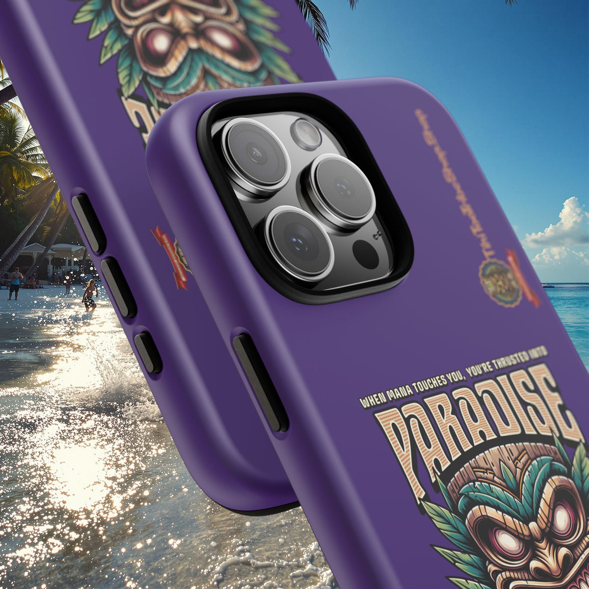 Tahaa – Coque Antichoc Premium « Tiki Féroce » | Design Tribal & Protection Maximale