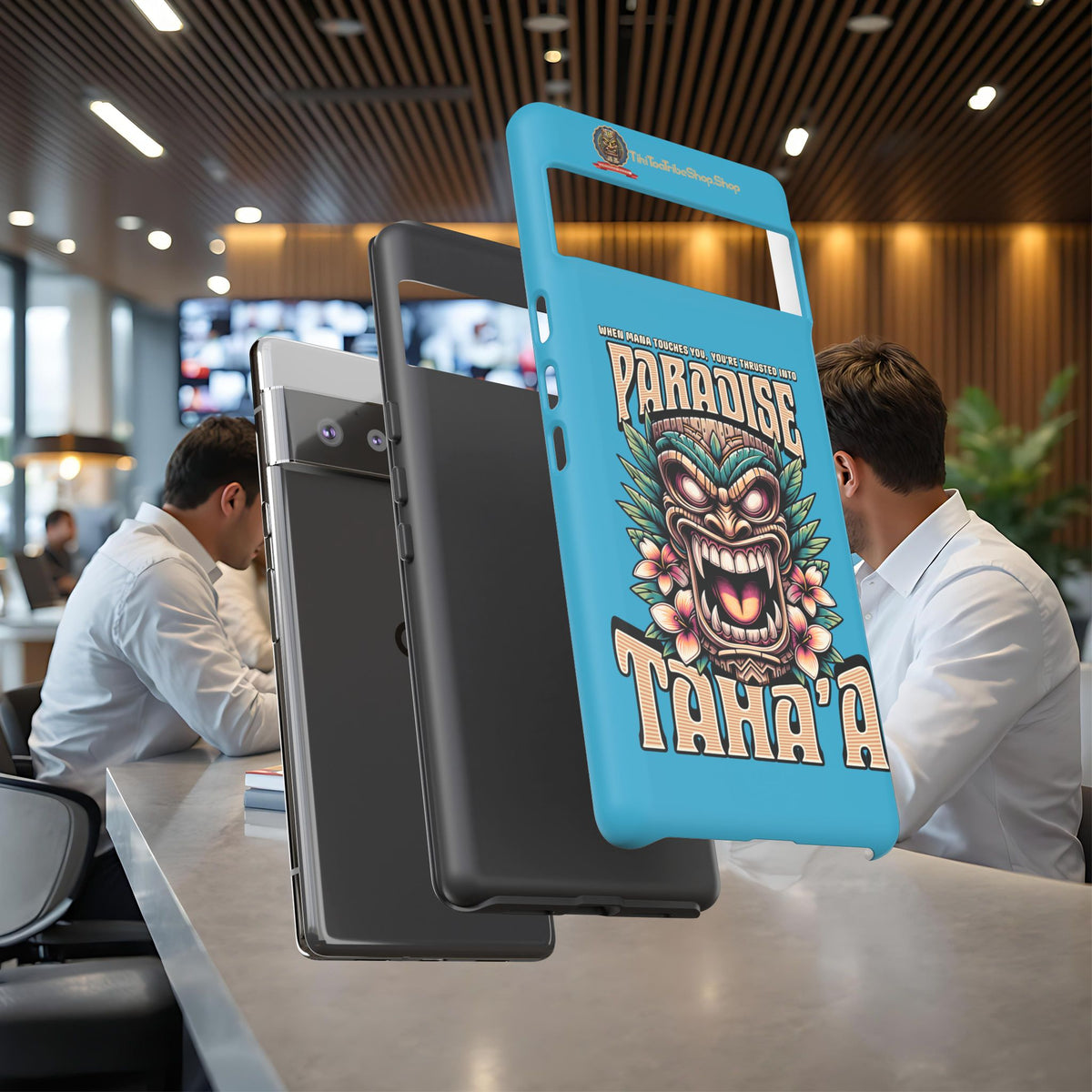 Tahaa – Coque Antichoc Premium « Tiki Féroce » | Design Tribal & Protection Maximale