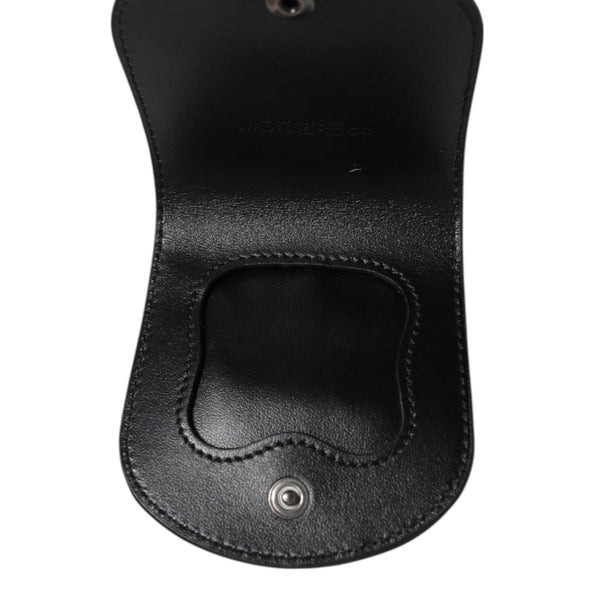 DOLCE &amp; GABBANA Black Caiman Leather Coin Purse