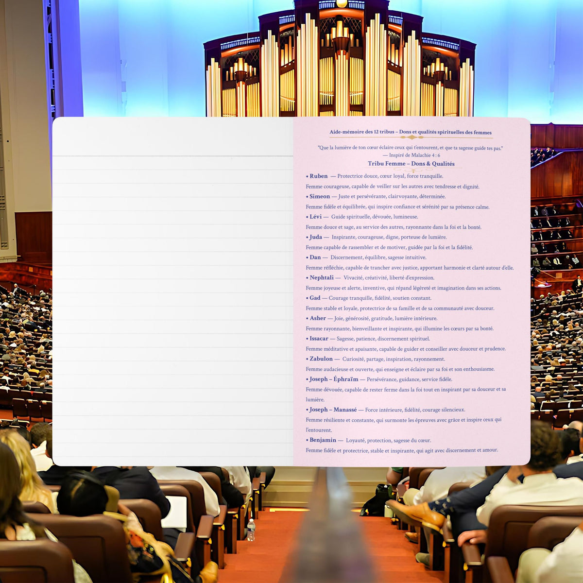 Journal de Prière & Réflexion Spirituelle – Fille d’Éphraïm | Cahier Inspirant LDS pour Femmes | Journal Biblique & Développement Spirituel (200 pages)