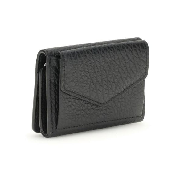 MARGIELA Black Leather Wallet with Four Stitches