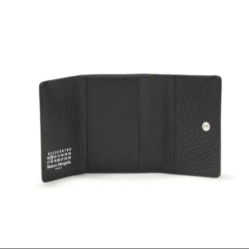 MARGIELA Black Leather Wallet with Four Stitches