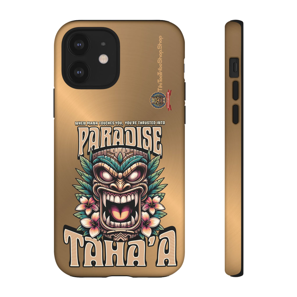 Tahaa – Coque Antichoc Premium « Tiki Féroce » | Design Tribal & Protection Maximale