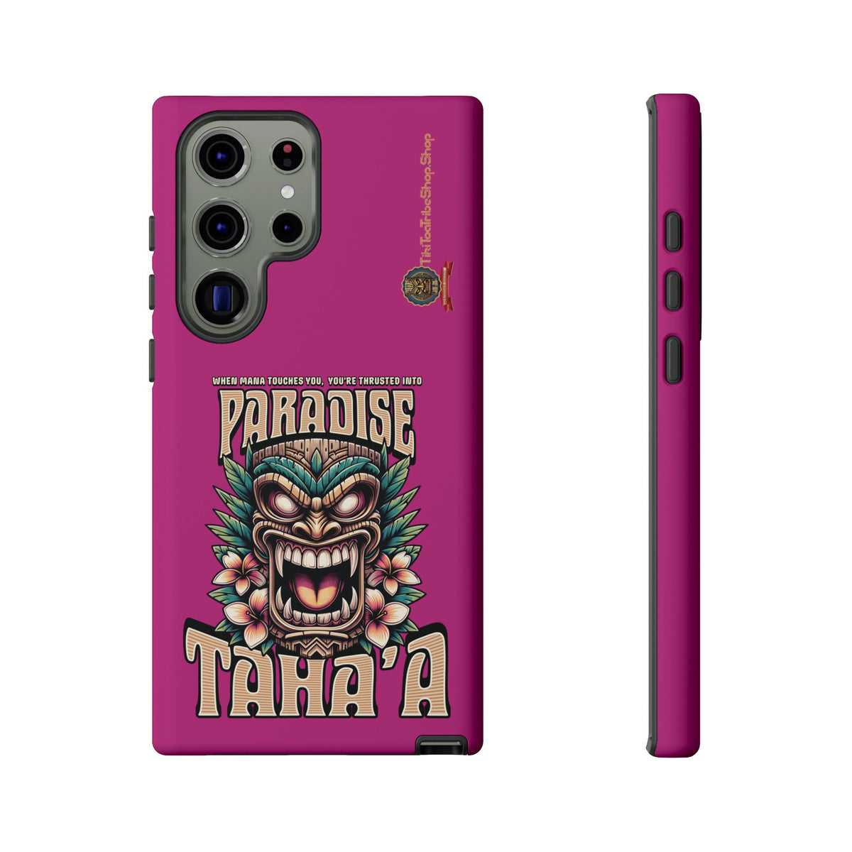 Tahaa – Coque Antichoc Premium « Tiki Féroce » | Design Tribal & Protection Maximale