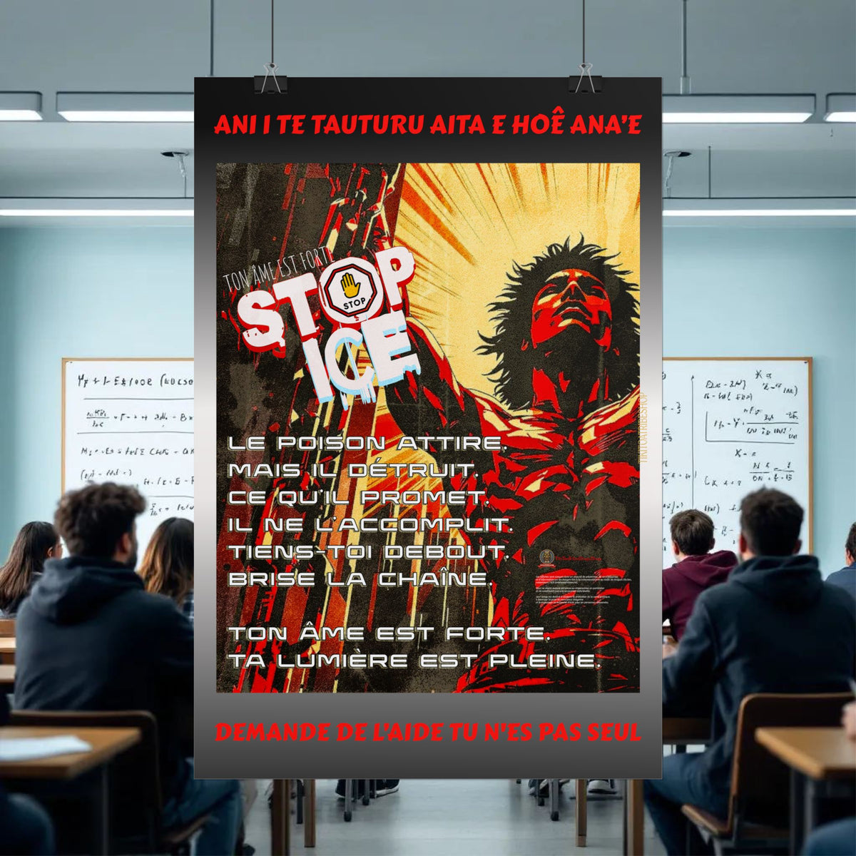 Posters Anti-ICE Polynésie – Affiches de Sensibilisation Contre la Drogue “Paruru i te ora – Brisons les chaînes de l’ICE