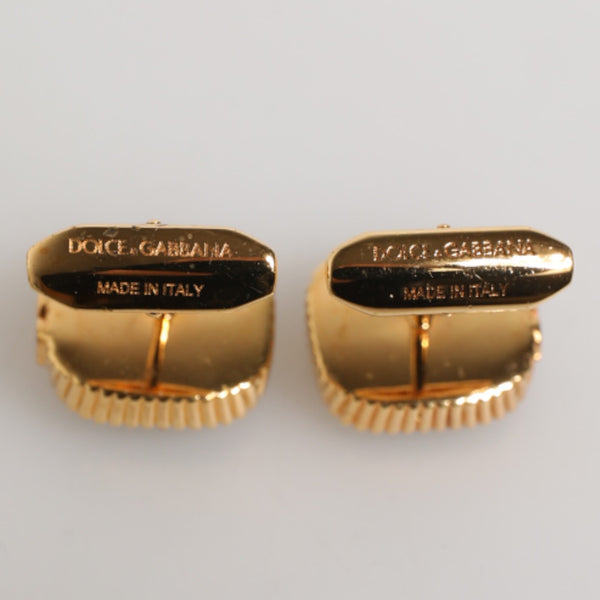 DOLCE & GABBANA Accessoire de Luxe Homme - Boutons de Manchette Carrés Malachite