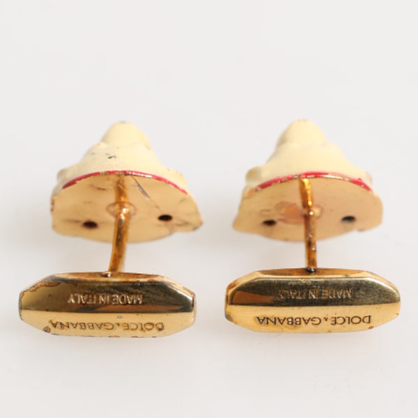 DOLCE & GABBANA Boutons de Manchette Chiens/Chiots Vintage - Accessoire Masculin Authentique