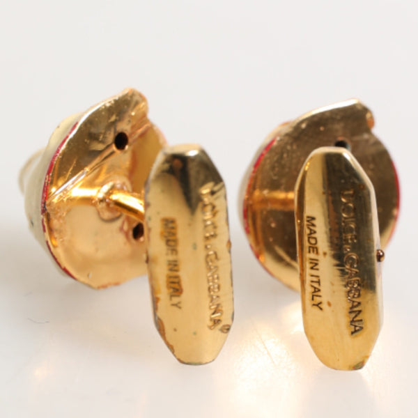 DOLCE & GABBANA Boutons de Manchette Chiens/Chiots Vintage - Accessoire Masculin Authentique