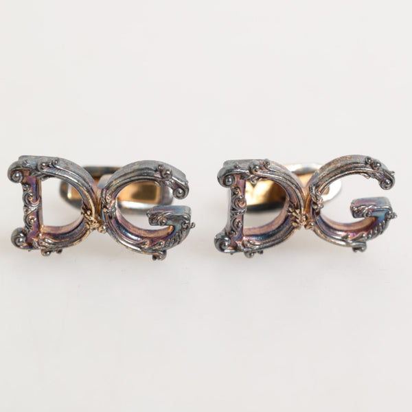 DOLCE & GABBANA Boutons de Manchette Or & Argent 925 - Icône de Marque