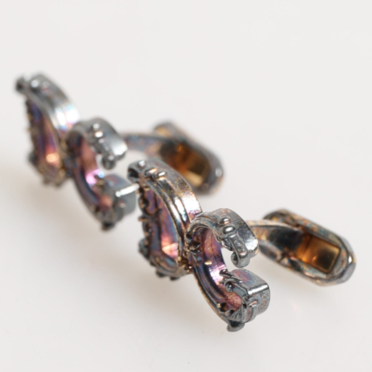 DOLCE & GABBANA Boutons de Manchette Or & Argent 925 - Icône de Marque